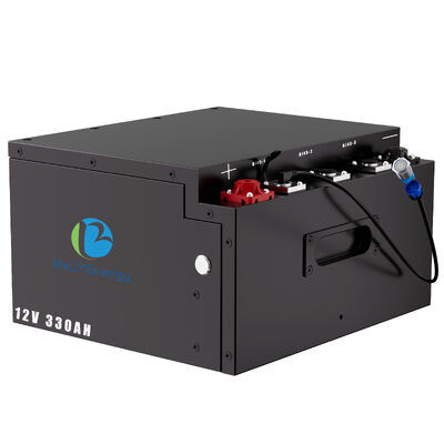 আরভি সিটের নিচে ব্যাটারি 12V330Ah LiFePo4 ব্যাটারি সর্বোচ্চ চার্জ বর্তমান 250A শক্তি 4224Wh ব্যাকআপ শক্তি এবং বৈদ্যুতিক গাড়ির জন্য ডিজাইন করা