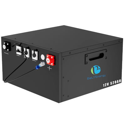 IP54 এনক্লোজার সুরক্ষা 12V520Ah LiFePo4 রিচার্জেবল ব্যাটারি যা কার্ভান ক্যাম্পার ট্রিপের জন্য উপযুক্ত