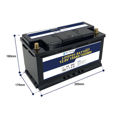 কেনা আইপি 65 লাইফপো 4 গল্ফ কার্ট ব্যাটারি 12v 150ah 1920 Wh LiFePO4 ব্যাটারি প্যাক OEM online manufacture