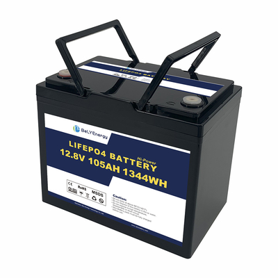 কেনা পুনরায় চার্জযোগ্য 105AH 12V LiFePo4 ব্যাটারি সৌর শক্তি সিস্টেমের জন্য গভীর চক্র ইউপিএস online manufacture