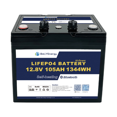 কেনা সৌর শক্তি সিস্টেম 12v 105ah লাইফপো4 ব্যাটারি কাস্টমাইজড CAN RS485 ইন্টারফেসের সাথে online manufacture
