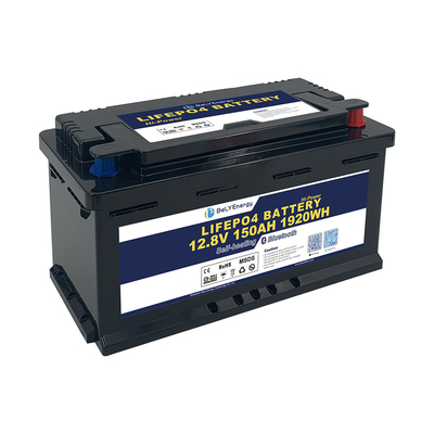 কেনা 12V 150AH LiFePO4 লিথিয়াম ব্যাটারি বিটি এবং শক্তি সঞ্চয় করার জন্য স্ব-তাপীকরণ সহ online manufacture