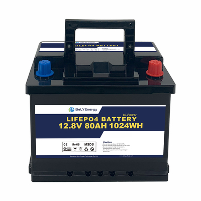 বেলি এনার্জি 5000 চক্র 12v 80ah Lifepo4 ব্যাটারি জন্য হোম অ্যাপ্লায়েন্স সাবমেরিন নৌকা