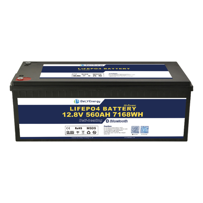 12V 560AH লিথিয়াম ব্যাটারি 300A বর্তমানের সাথে বিএমএস লাইফপো 4 বিটি এবং স্ব-গরম করার সাথে