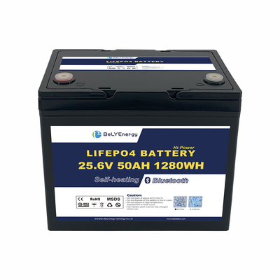 24V 50AH LiFePO4 সামুদ্রিক নৌকা লিথিয়াম ব্যাটারি BT এবং গরম সঙ্গে